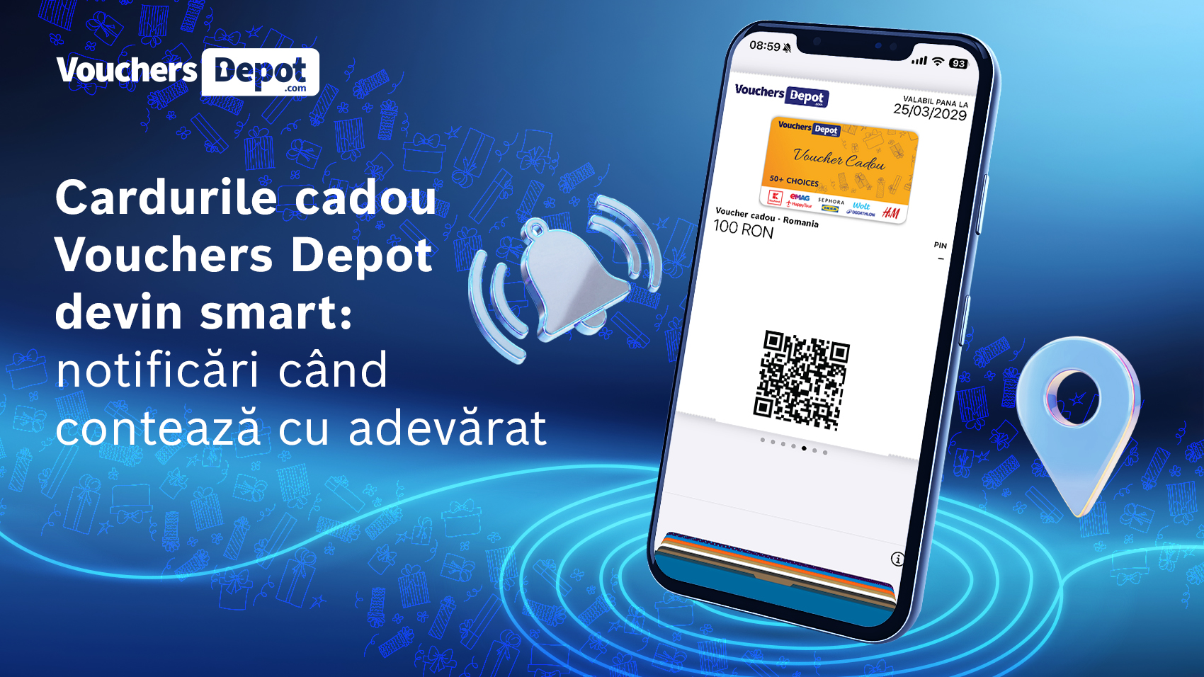 Gift Voucher in Wallet on phone